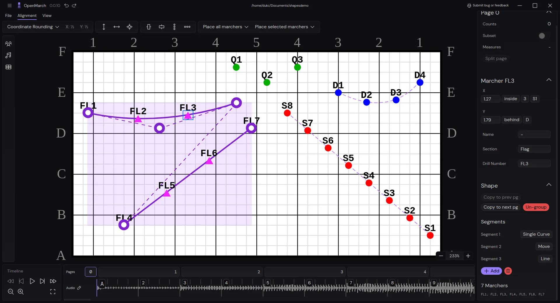 Shape demo and inspector